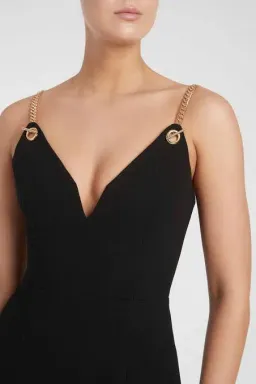 Rebecca Vallance Iman V Wire Mini Dress Black Size 4  for rent on The Volte - image 3