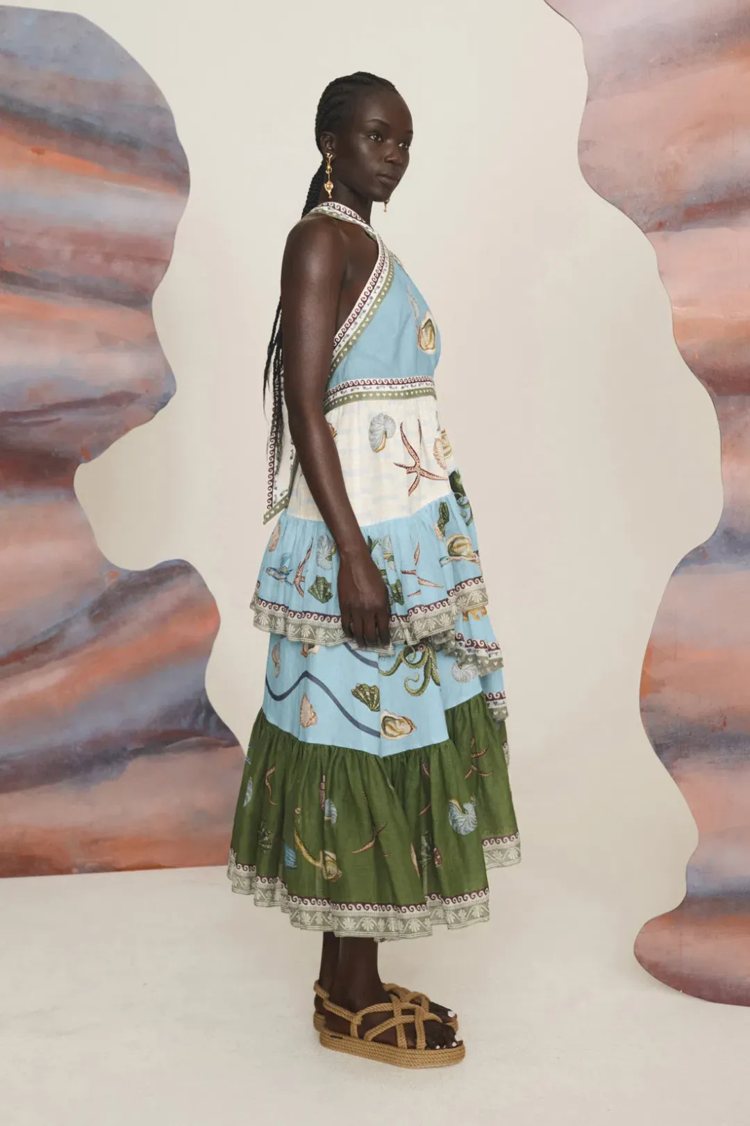 Alemais Bath House Midi Dress Size AU 14 for rent on The Volte - main image