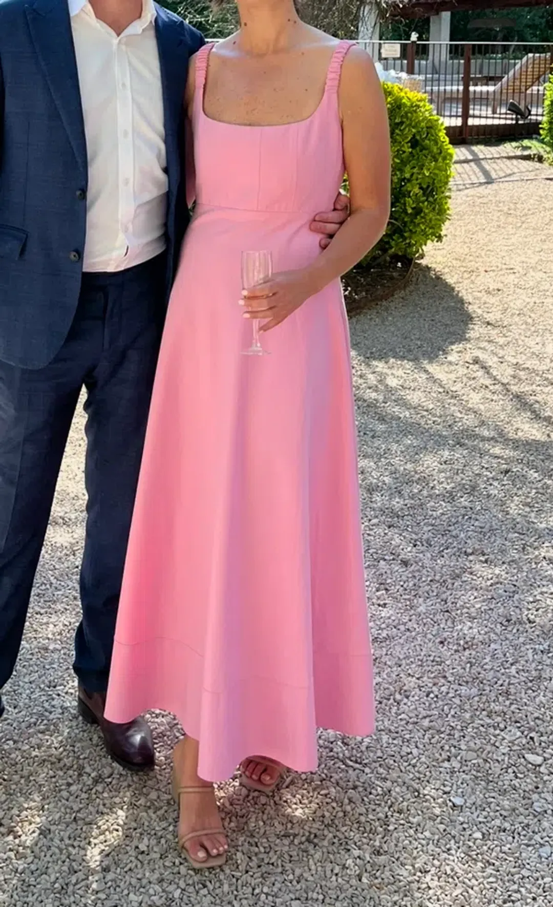 By Johnny Daphne Bust Midi Dress Taffy Pink Size AU 10 for rent on The Volte - main image