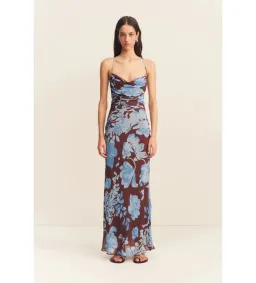Shona Joy Olson Lace Back Bias Maxi Dress in Arcadian Floral Size AU 10 for rent on The Volte - image 1