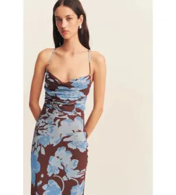 Shona Joy Olson Lace Back Bias Maxi Dress in Arcadian Floral Size AU 10 for rent on The Volte - image 4