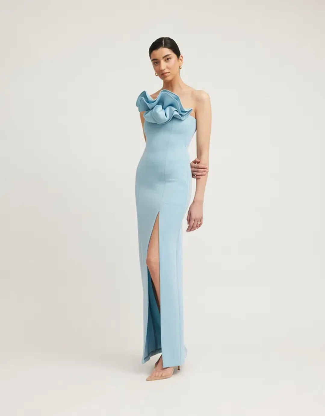 Tojha Fleur Maxi Dress in Powder Blue Size AU 10 for rent on The Volte - main image
