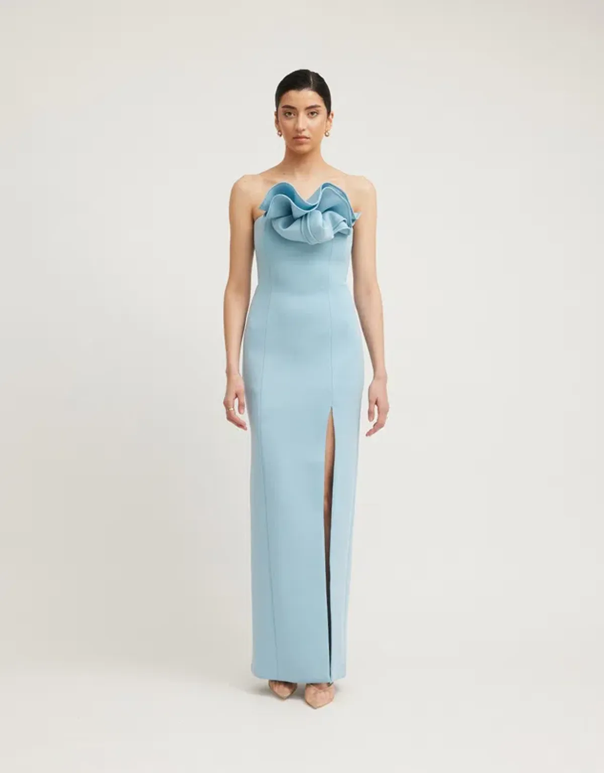 Tojha Fleur Maxi Dress in Powder Blue Size AU 10 for rent on The Volte - main image