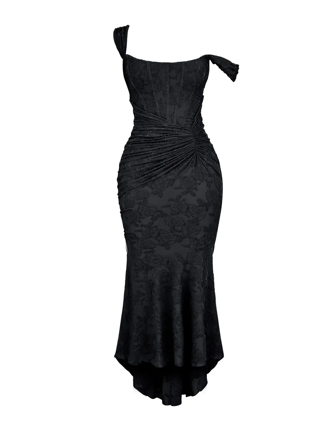 House Of CB Cesca Floral Maxi Dress Black Size S/AU 8 for rent on The Volte - main image