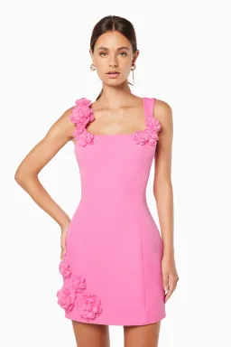 Elliatt Trompe 3D Floral Mini Dress Pink Size 12 for rent on The Volte - image 2