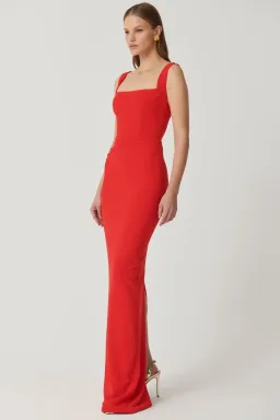 Effie Kats Marbella Gown in Cherry Red Size 12 for rent on The Volte - image 2