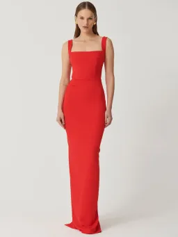 Effie Kats Marbella Gown in Cherry Red Size 12 for rent on The Volte - image 1