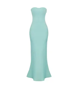 House of CB Alette Satin Strapless Maxi Dress Jade Size L/AU 12 for rent on The Volte - image 5