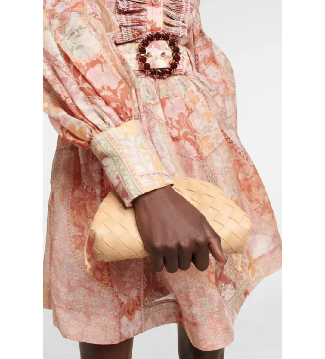 Zimmermann Kaleidoscope Tuxedo Frill Mini Dress Size 0 / AU 8 for rent on The Volte - main image