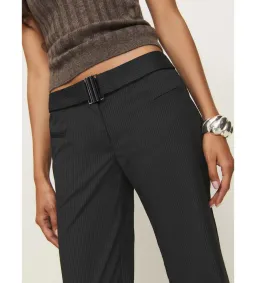 Reformation Cherie Low Waisted Pant Black Stripe Size AU 8 for rent on The Volte - image 2