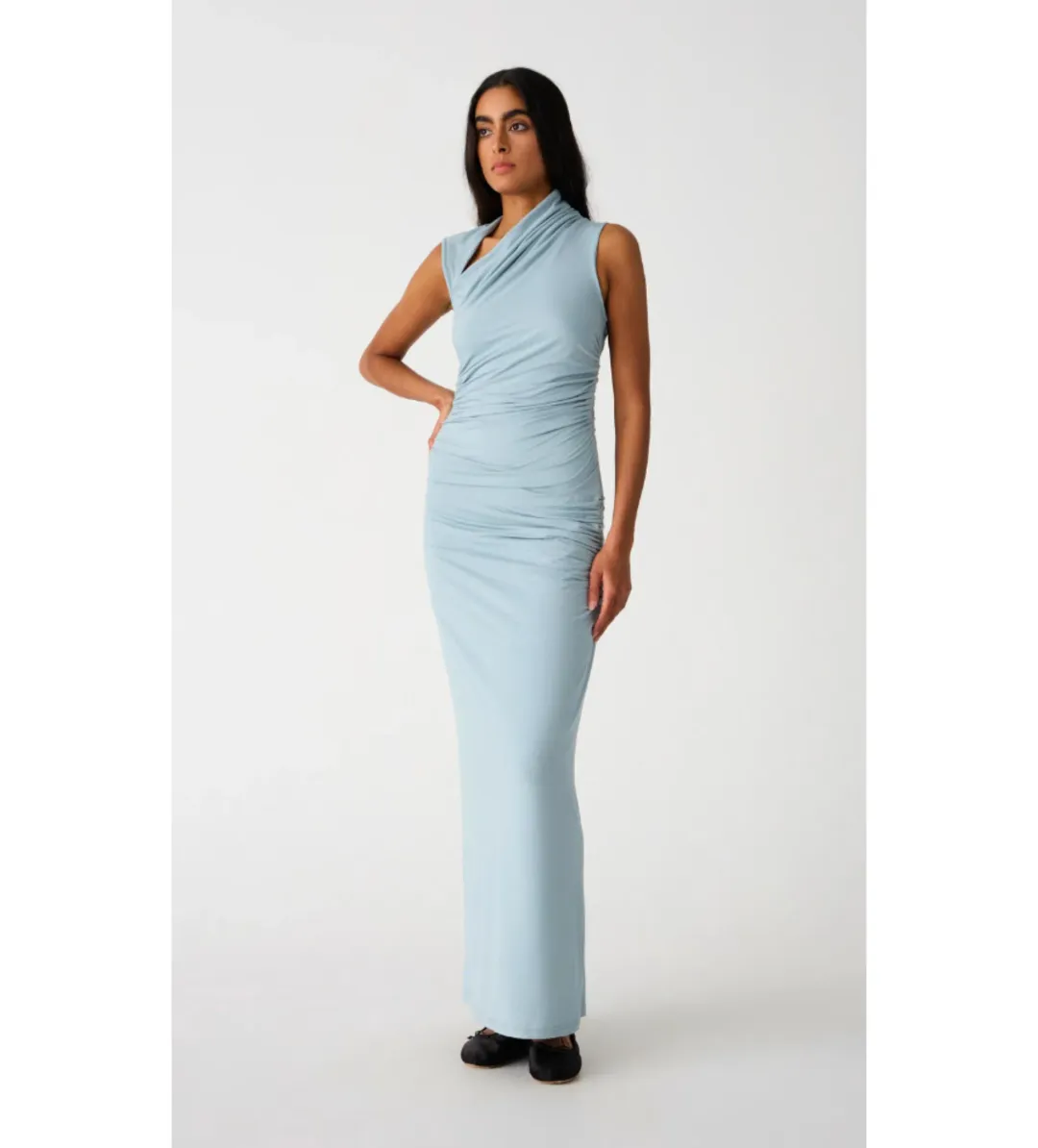 Misha Albie Jersey Maxi Dress Seafoam Blue Size 10/M for rent on The Volte - main image