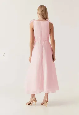 Aje Genesis Midi Dress Pink Size 6 for rent on The Volte - image 3