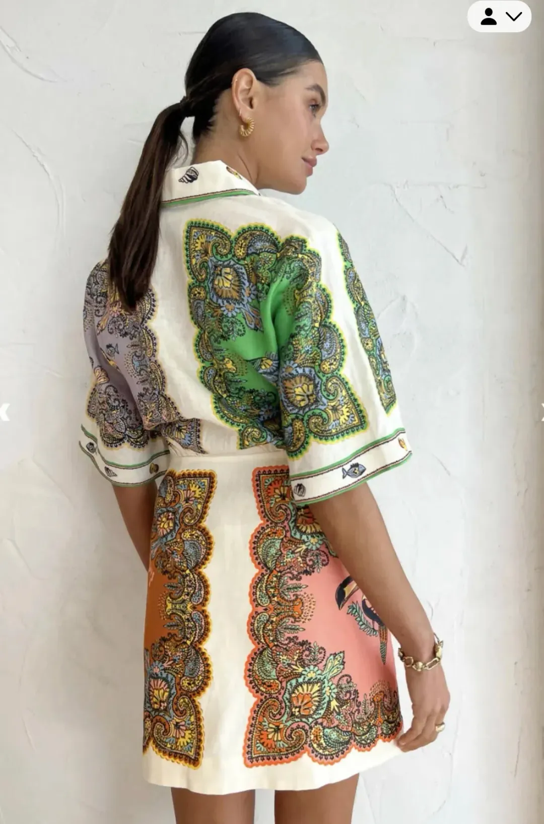 Alemais Trippy Troppo Mini Dress Size Print Size  6 for rent on The Volte - main image