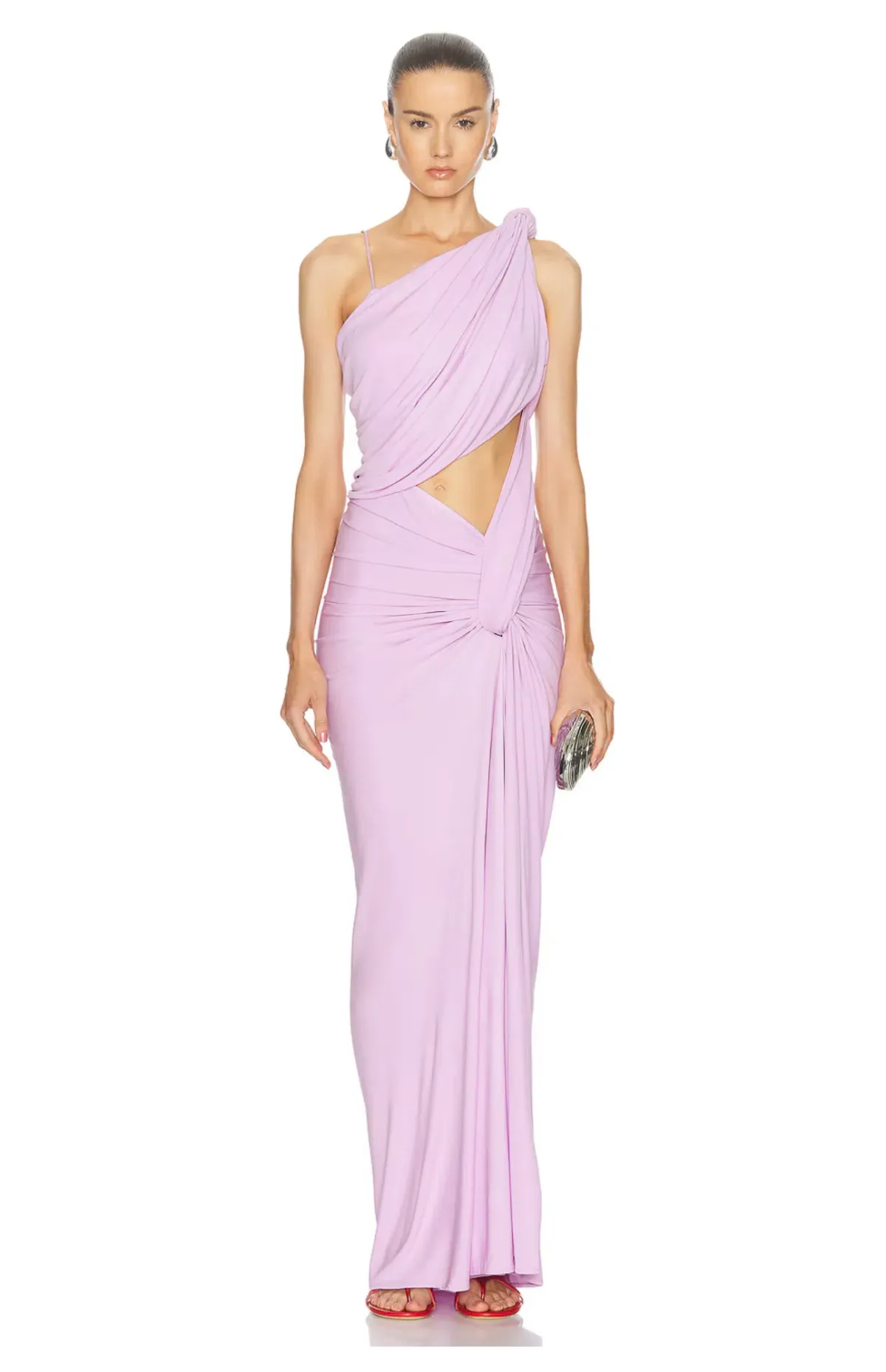 Christopher Esber Twisted Lever Maxi Dress Pink Size 8 for rent on The Volte - main image