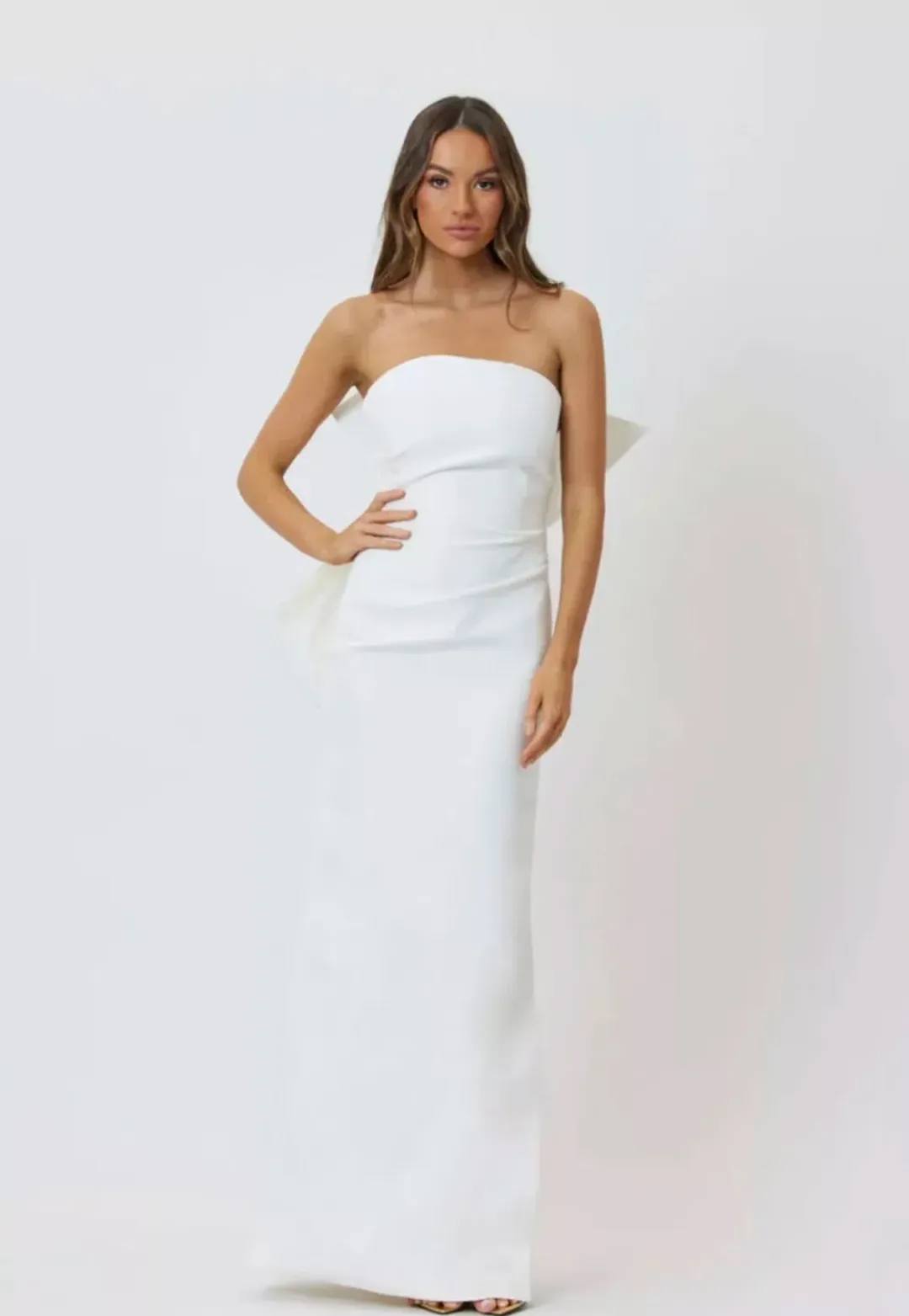 Bianca and Bridgett Kat Maxi Dress White Size 14 for rent on The Volte - main image