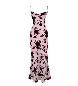 House of CB Serena Maxi Dress Pink Devore Size S/AU 8 for rent on The Volte - image 5