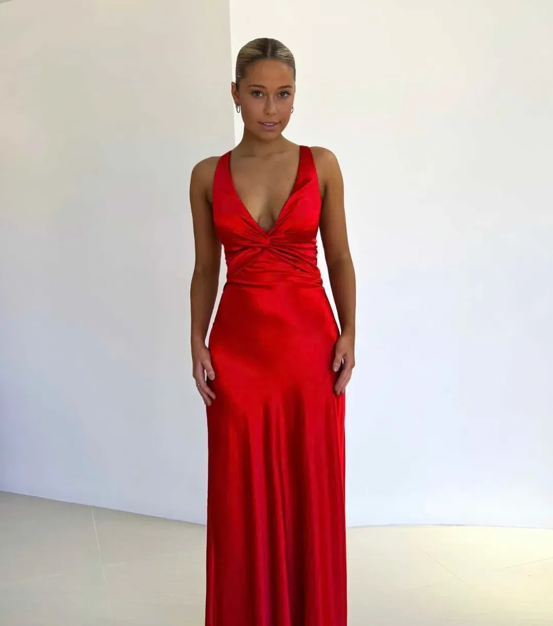 Ruth Tarvydas Vintage Red Midi for rent on The Volte - main image