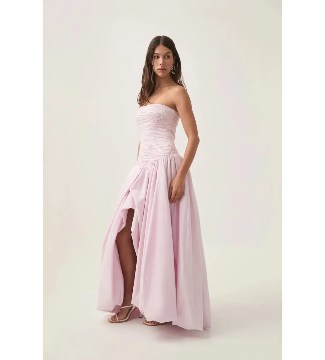 Aje Violette Bubble Hem Maxi Dress Pastel Pink AU 10 for rent on The Volte - main image