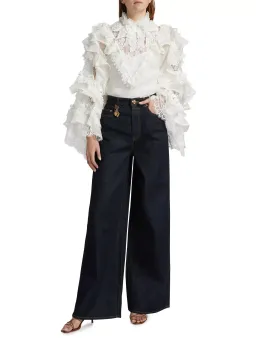 ZIMMERMANN CRUSH STRAIGHT JEAN BLUE SIZE 10 for rent on The Volte - image 1