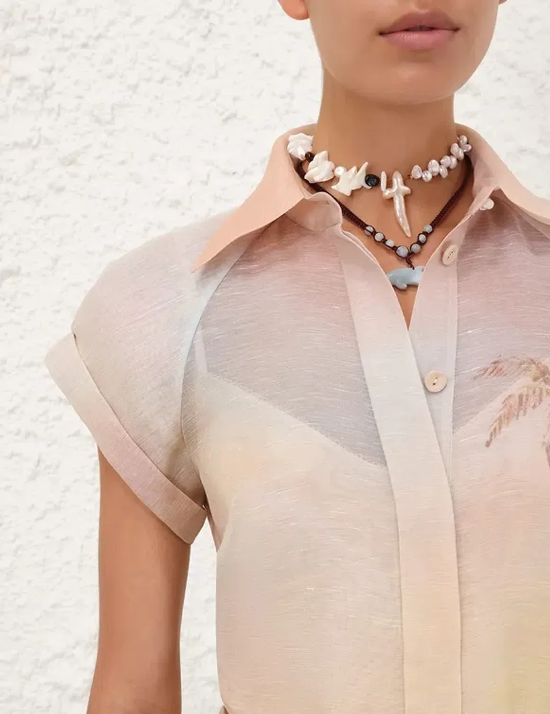 Zimmermann Illuminate Fitted Blouse Size 12 for rent on The Volte - main image