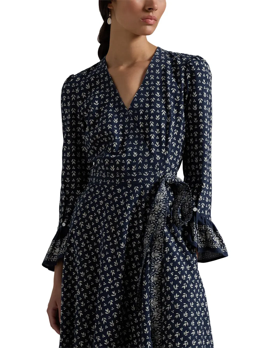 Polo Ralph Lauren Floral Print Wrap Dress Size AU 4 for rent on The Volte - main image