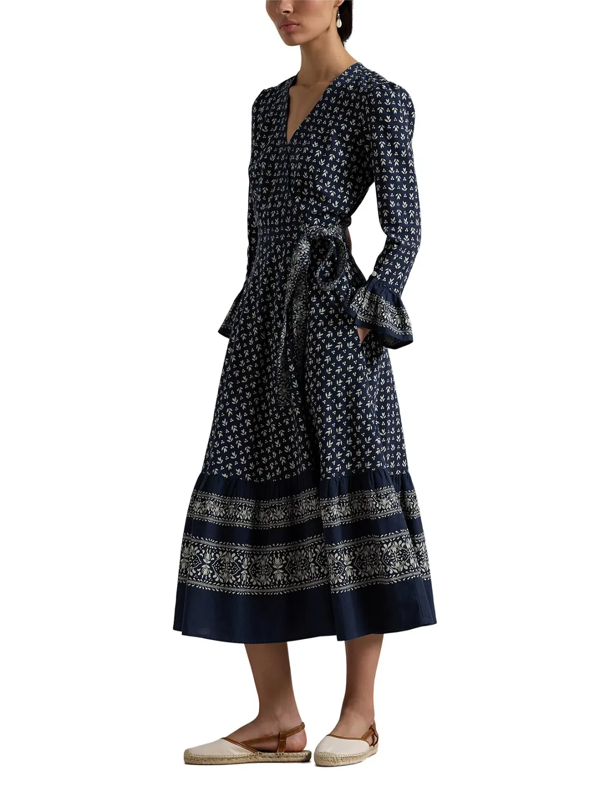 Polo Ralph Lauren Floral Print Wrap Dress Size AU 4 for rent on The Volte - main image