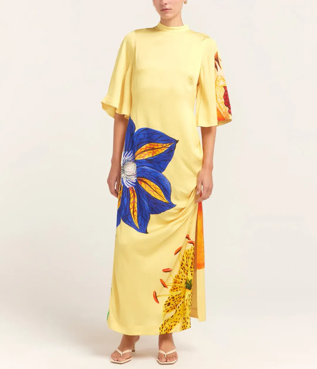 Alemais Dahlia Midi Dress Yellow Size 8 for rent on The Volte - main image