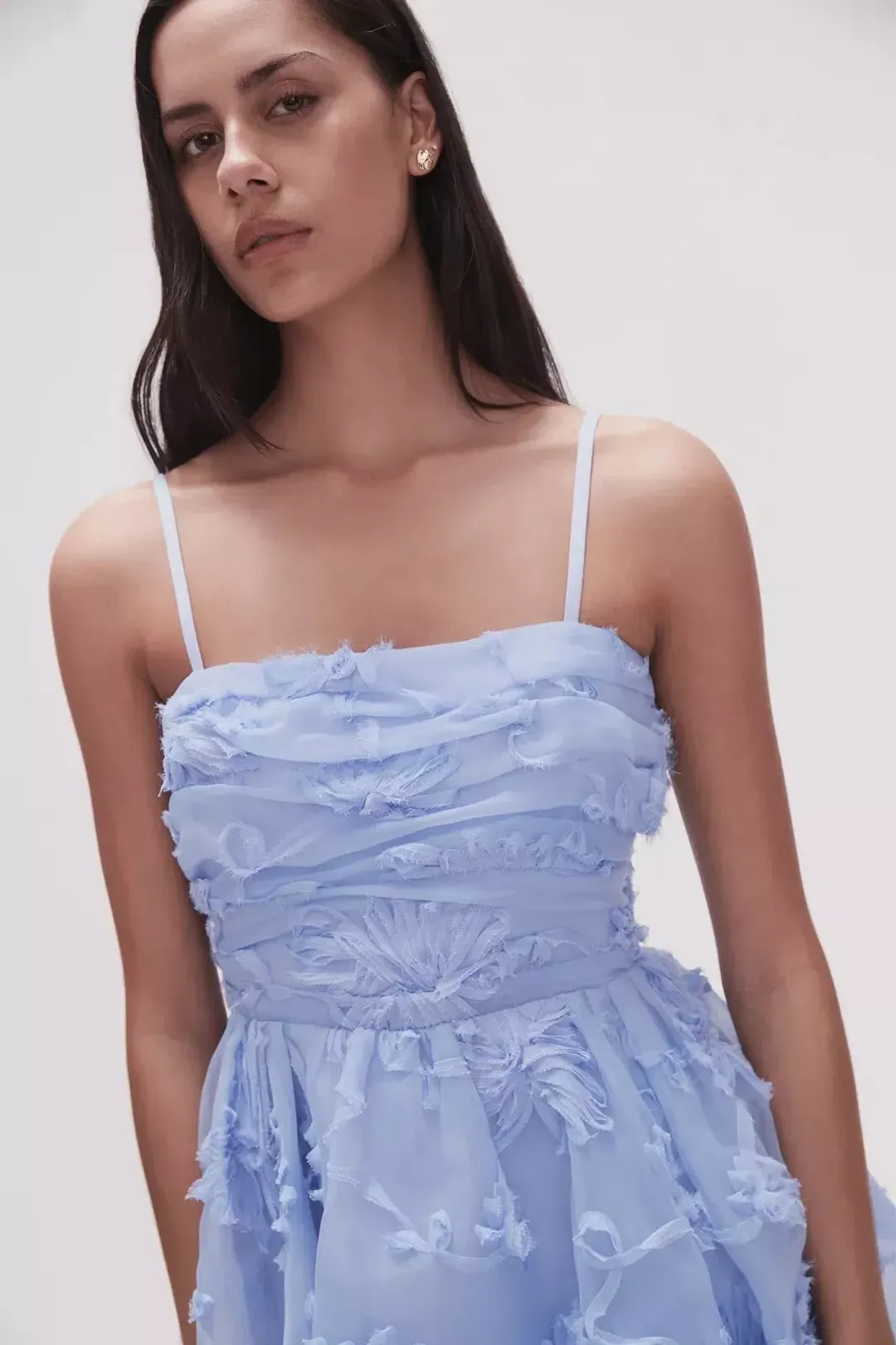 Aje Evangeline Mini Dress Light Sky Blue Size AU 16 for rent on The Volte - main image