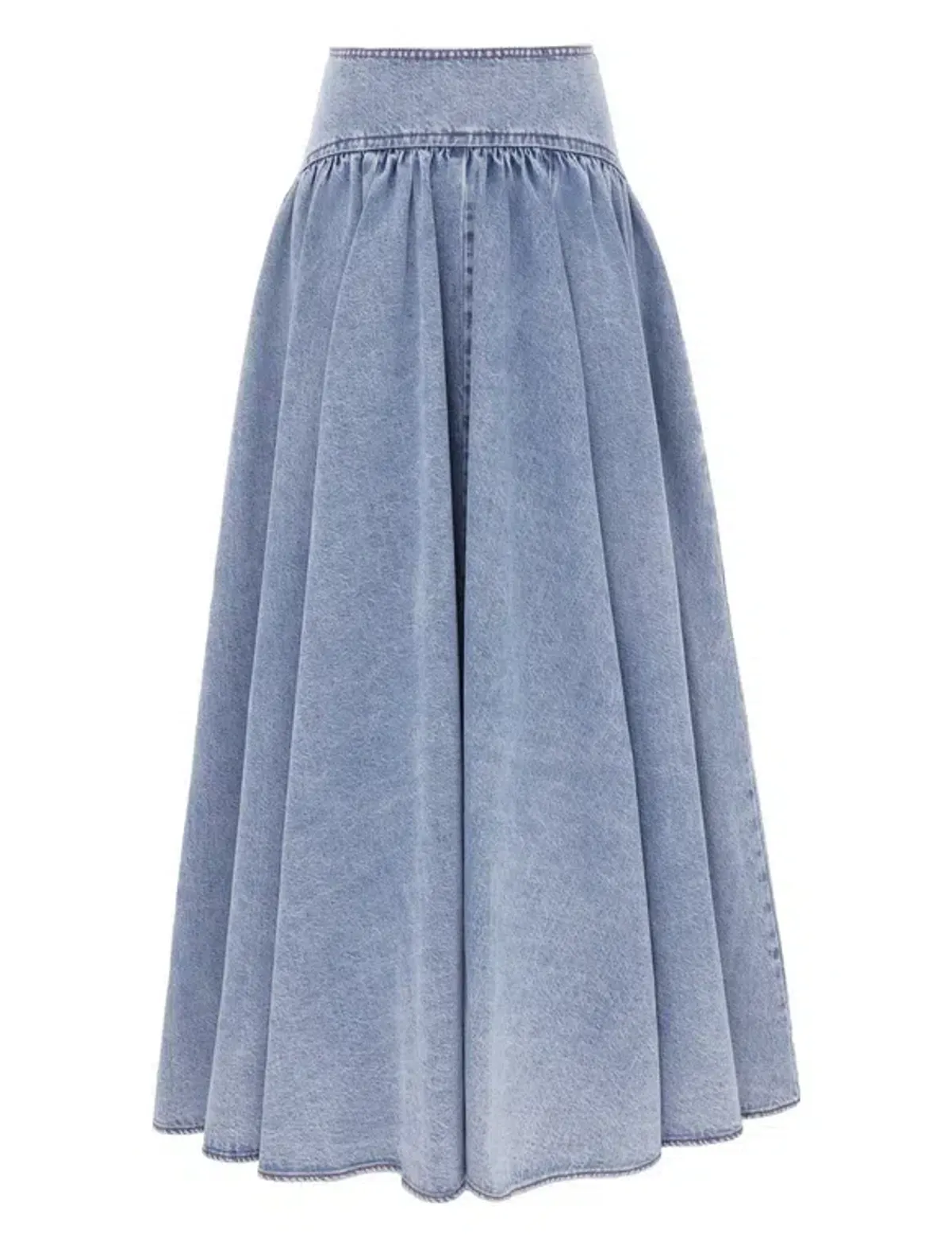 Zimmerman Circle Denim Skirt Sea Foam Size 8/S for rent on The Volte - main image
