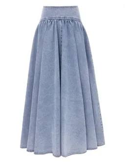 Zimmerman Circle Denim Skirt Sea Foam Size 8/S for rent on The Volte - image 1
