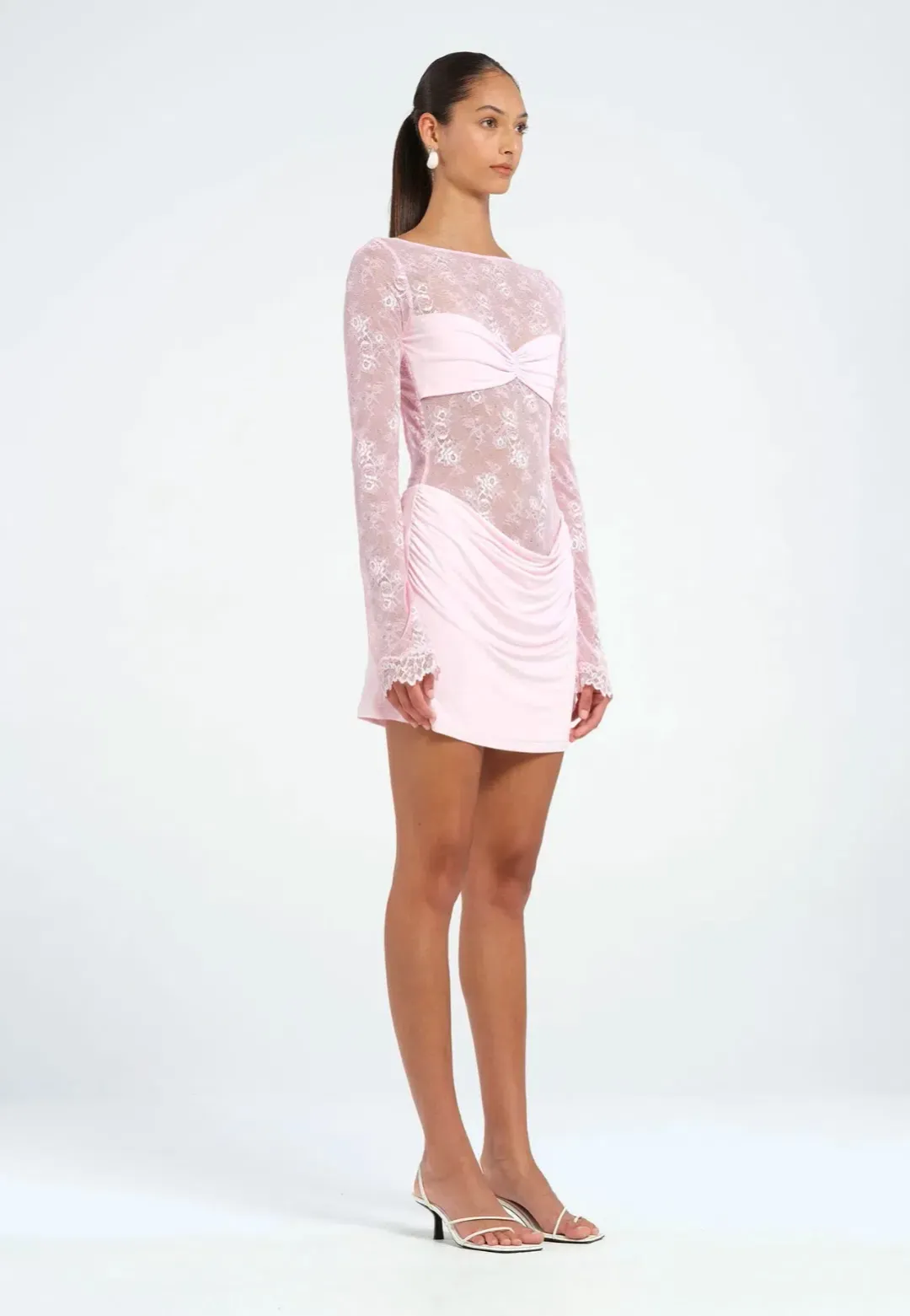 Benni Oskar Mini Dress in Baby Pink Size 6 for rent on The Volte - main image