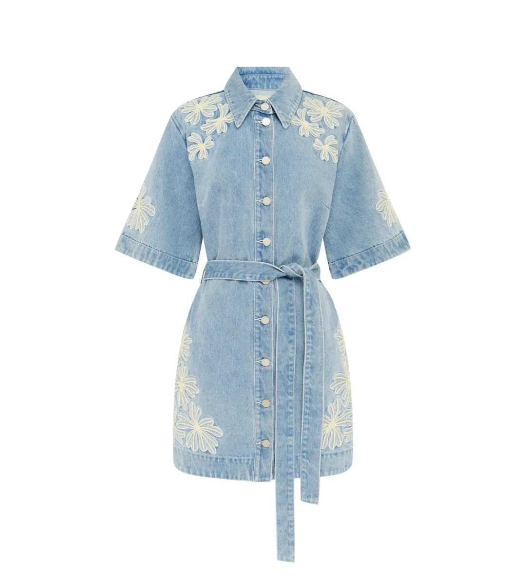 Alemais Charlene Denim Mini Dress Size AU 16  for rent on The Volte - main image