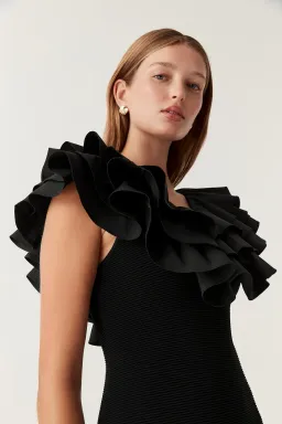 AJE Transcendent Ruffle Midi Dress AU 6 XS for rent on The Volte - image 5