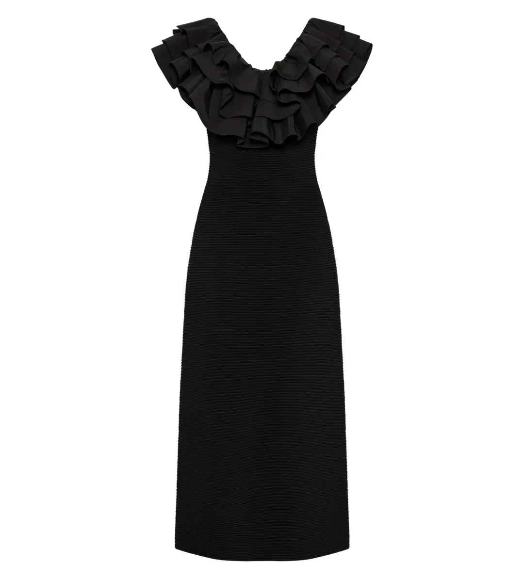 AJE Transcendent Ruffle Midi Dress AU 6 XS for rent on The Volte - main image