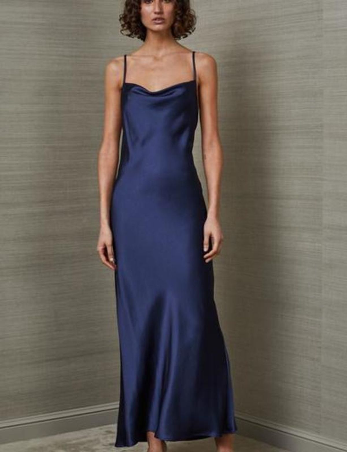Bec & Bridge Mireille Midi Dress Navy Size 10 for rent on The Volte - main image