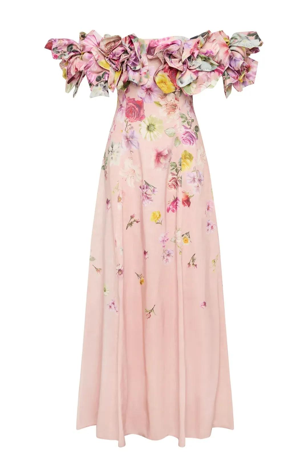Aje Misha Maxi Dress Floral Pink Size 8 for rent on The Volte - main image
