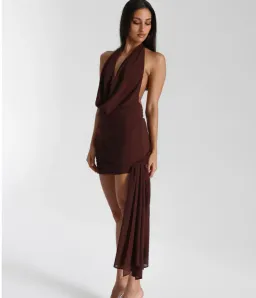 Natalie Rolt Anastasia Mini Dress in Brown Size 8 for rent on The Volte - image 2