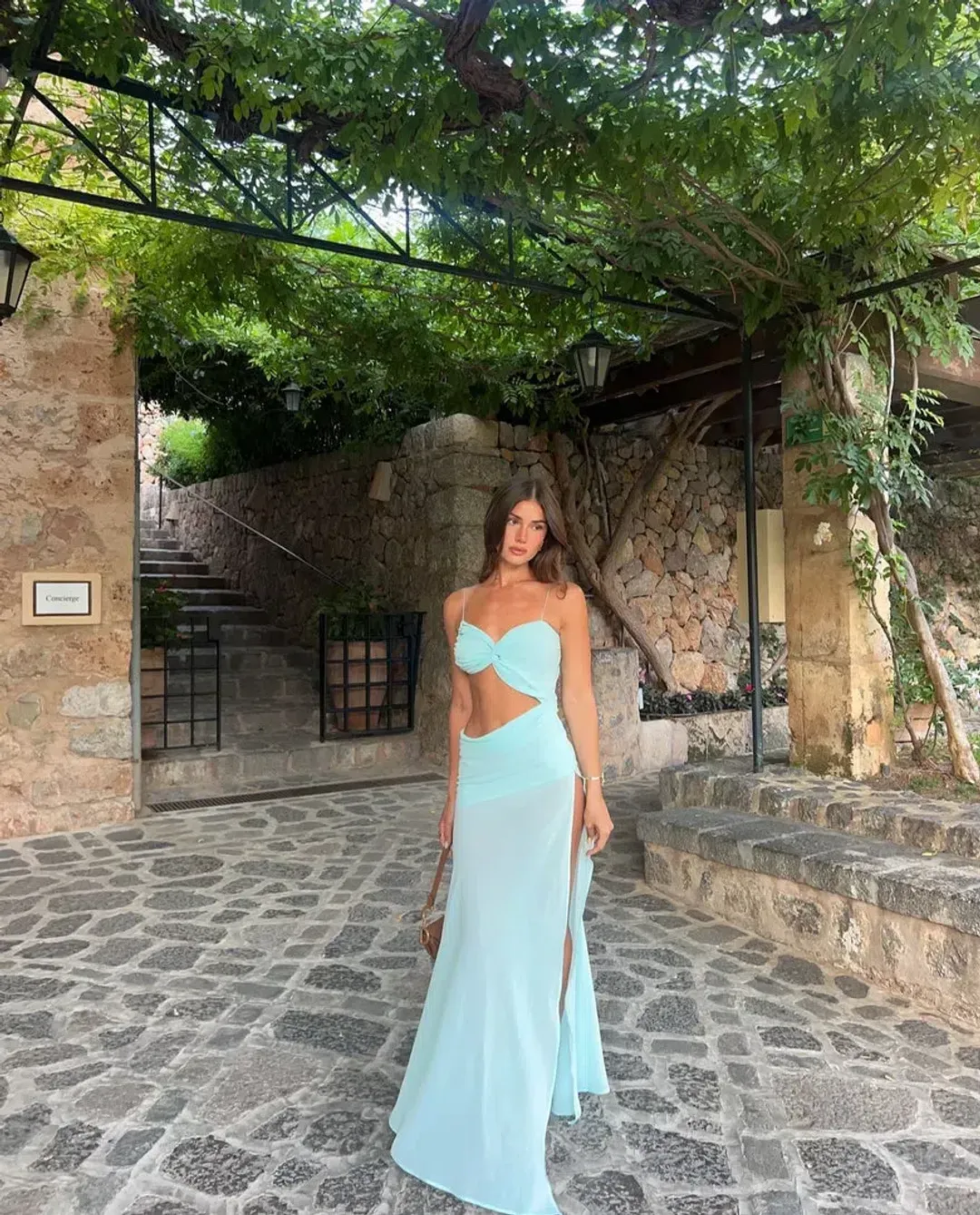 Natalie Rolt Dahlia Maxi Dress Blue Size 10/M for rent on The Volte - main image