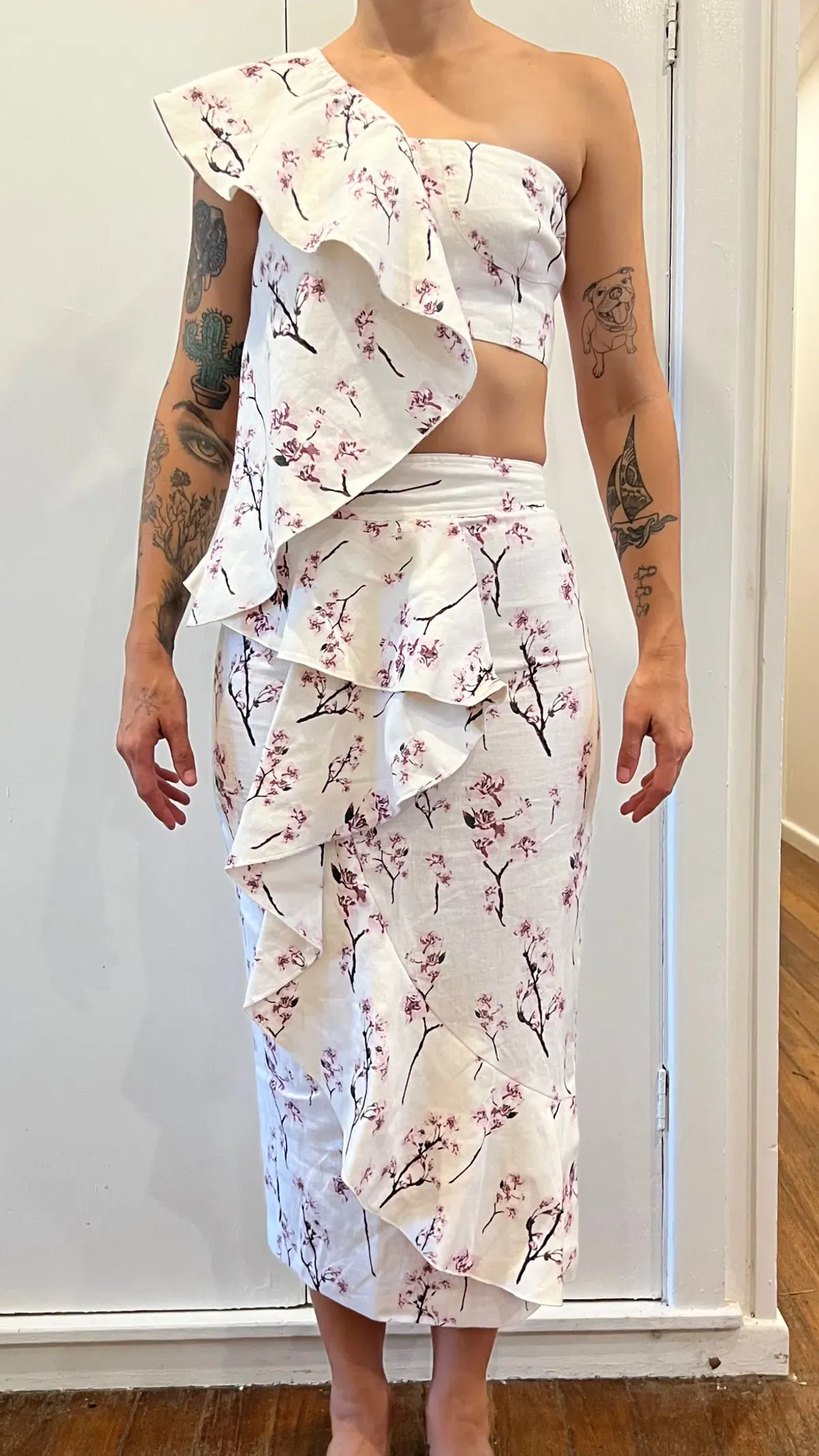 Joslin Studio Two Piece Skirt Top Multi Size AU 8 for rent on The Volte - main image