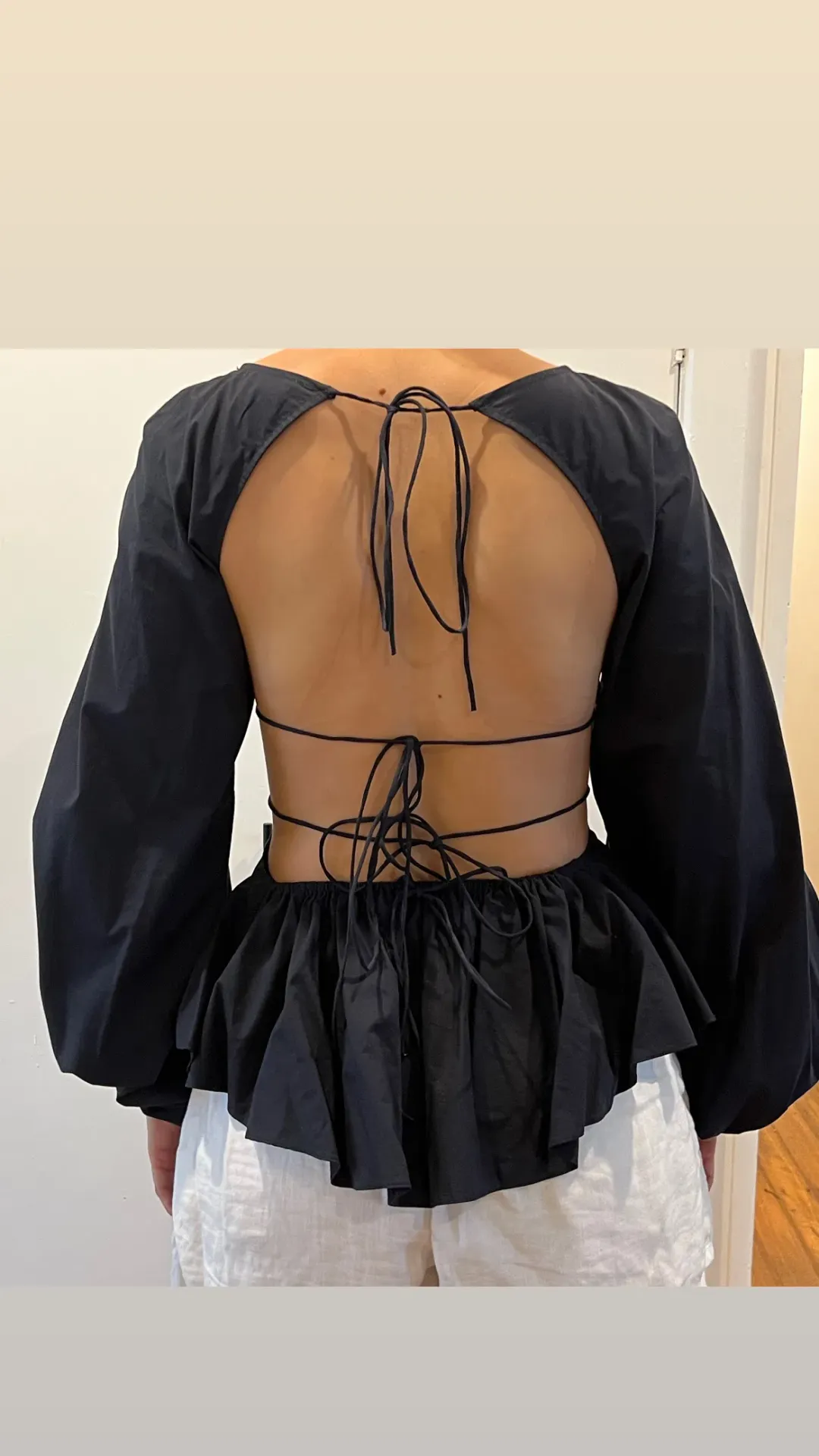 Joslin Studio Navy Blue Long Belle Sleeves Size AU 8 for rent on The Volte - main image