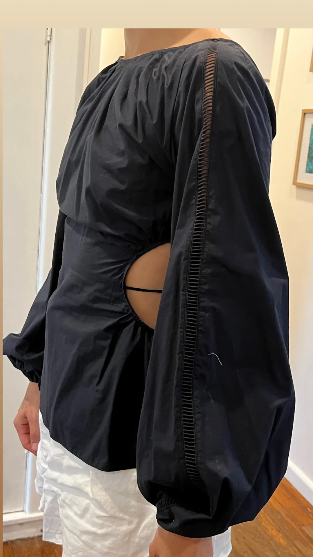 Joslin Studio Navy Blue Long Belle Sleeves Size AU 8 for rent on The Volte - main image