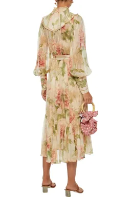 Zimmermann Espionage Swing Yoke Midi Dress in Antique Peony  Size 1 / AU 10 for rent on The Volte - image 3