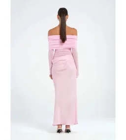 Benni Yasmin Off-Shoulder Maxi Dress Pink Size AU 8 for rent on The Volte - image 3