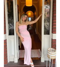 Natalie Rolt Miranda Gown Blossom Pink Size AU 8 for rent on The Volte - image 4