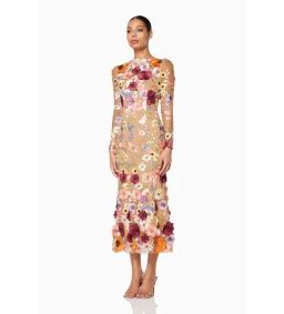 Elliott Shannon Floral Midi Dress | Size XL / AU 14 for rent on The Volte - image 1