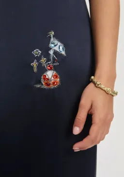 Alemais Fontaine Slip Midi Dress Navy Size AU 8 for rent on The Volte - image 4