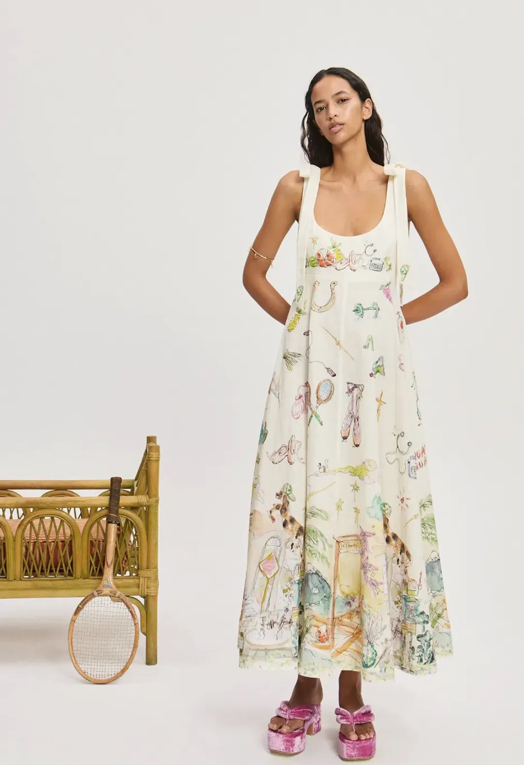 Alemais Anouk Ballet Sundress Print Size AU 8 for rent on The Volte - main image