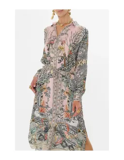 Camilla Collared Button Through Midi Dress Cave of Wonders Size XL / AU 14 for rent on The Volte - image 2