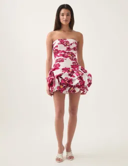 Aje Violette Bubble Hem Mini Dress Boldly Blooming Size 8 for rent on The Volte - image 1