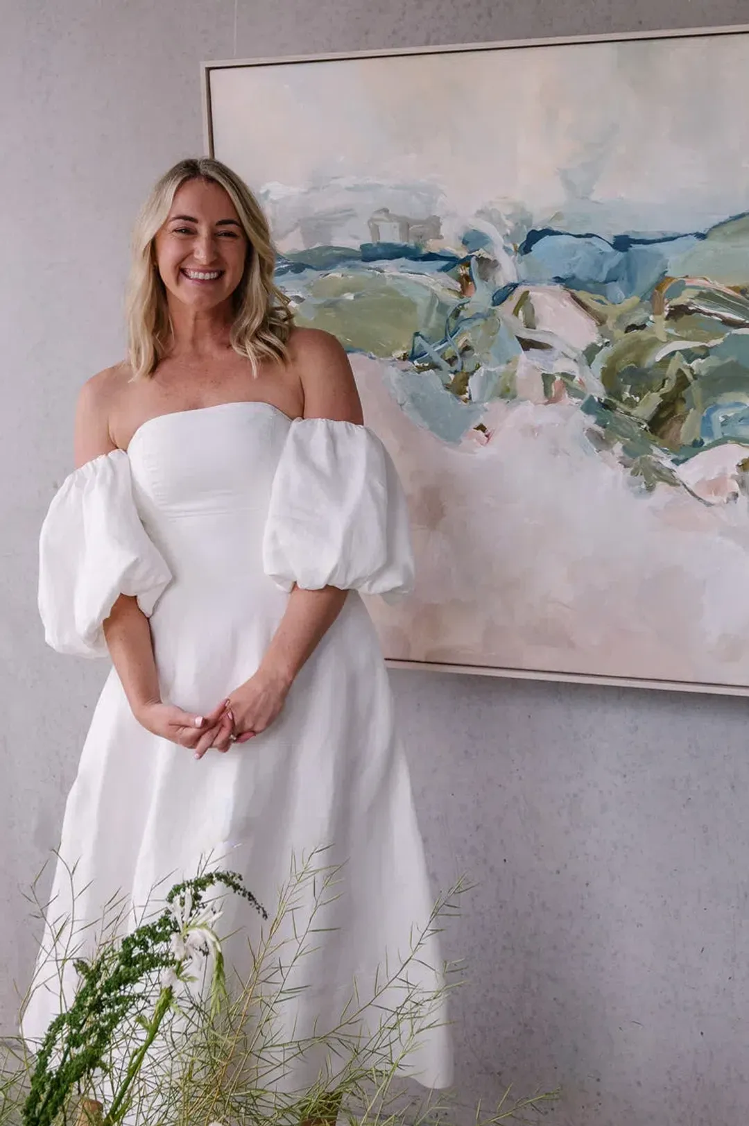 Aje Incarnation Midi Dress Ivory Size 10 for rent on The Volte - main image